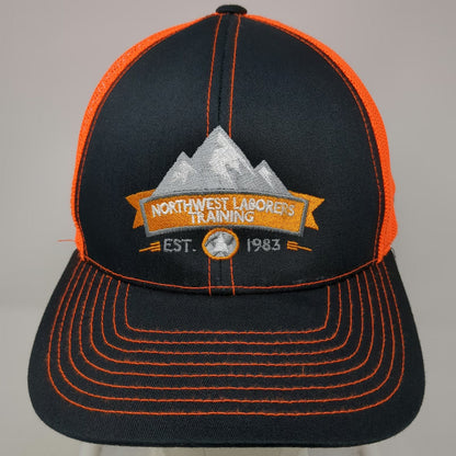 Pacific Snapback Black Orange One Size Northwest Laborers Training Mesh Hat
