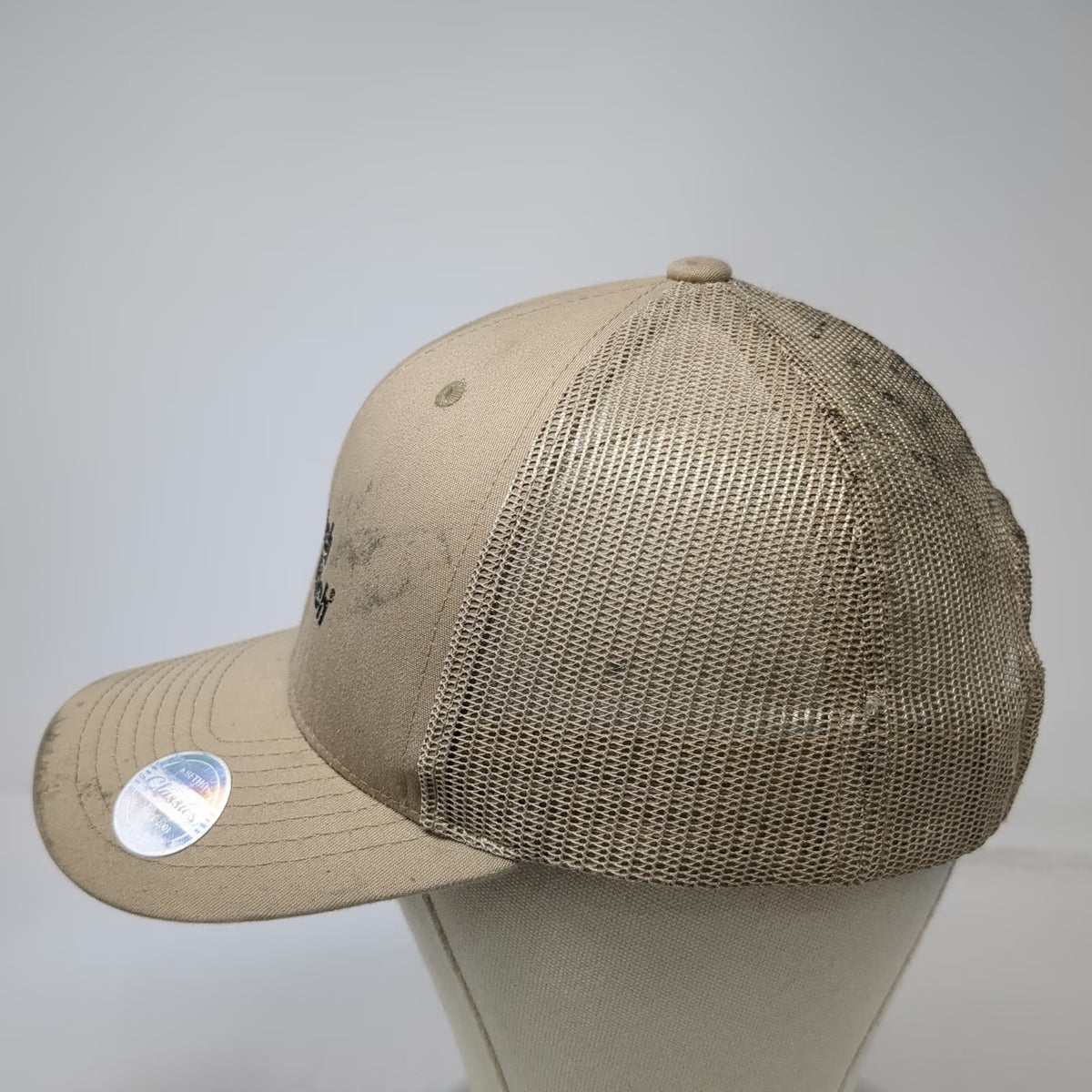 KBETHOS Ditch Witch Logo Trucker Hat Beige One Size Mesh Back Snapback Graphic