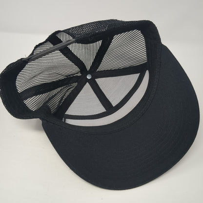 Seltzi Snapback Trucker Hat Black One Size Adjustable Mesh Back Decky