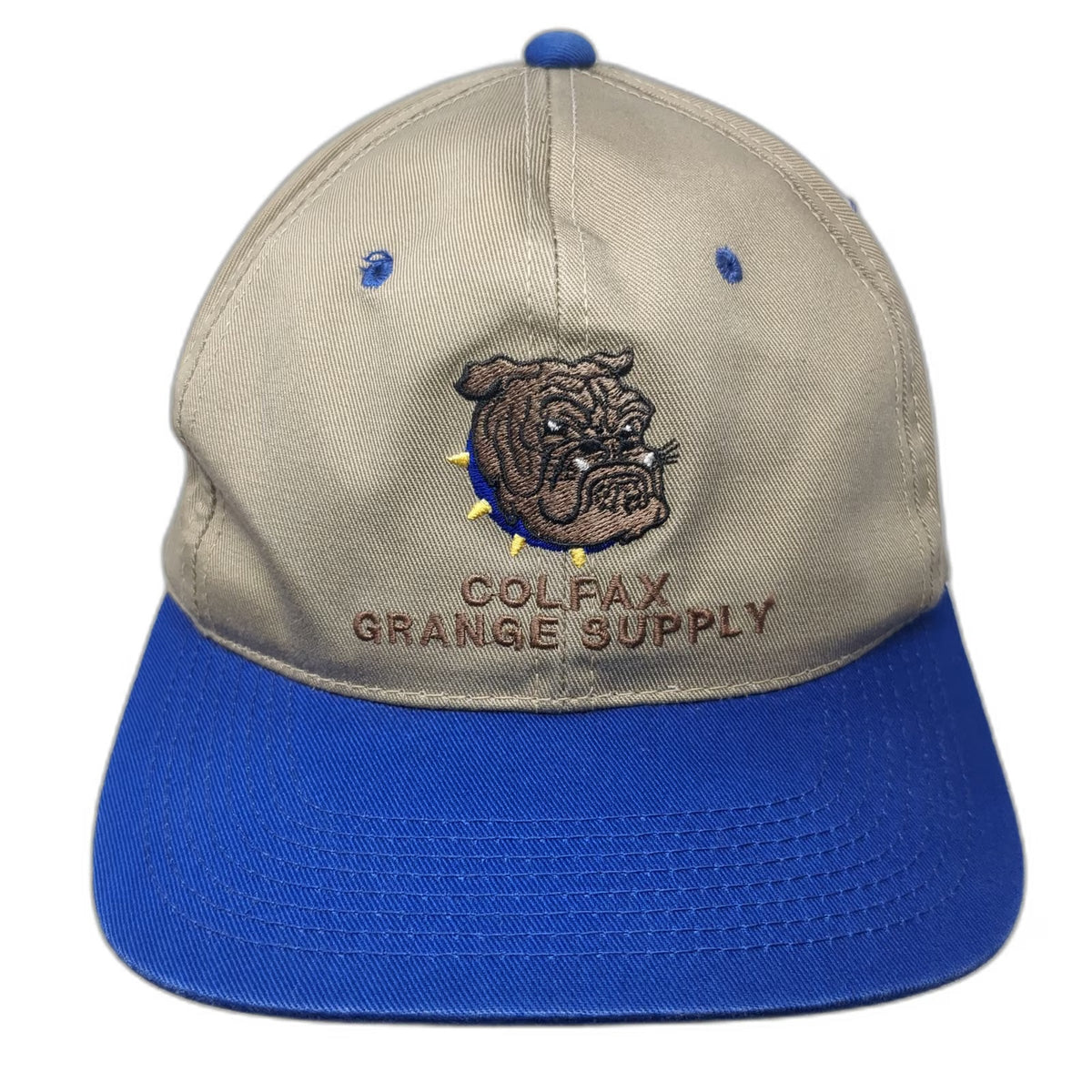 Headliner Baseball Cap Blue Beige One Size Bulldog Colfax Grange Supply Hat