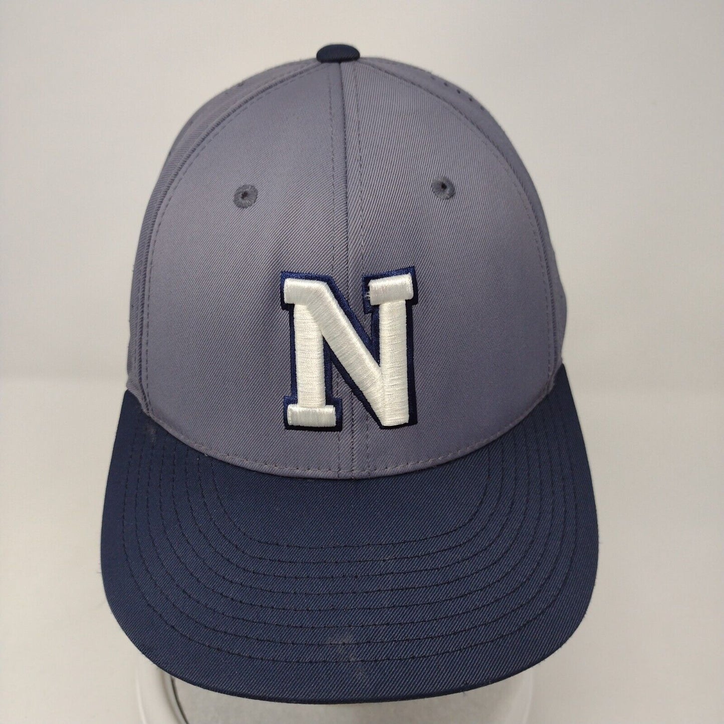 Letter N #10 Fitted Hat Multi S-M Embroidered Colorblock Pacific Headwear