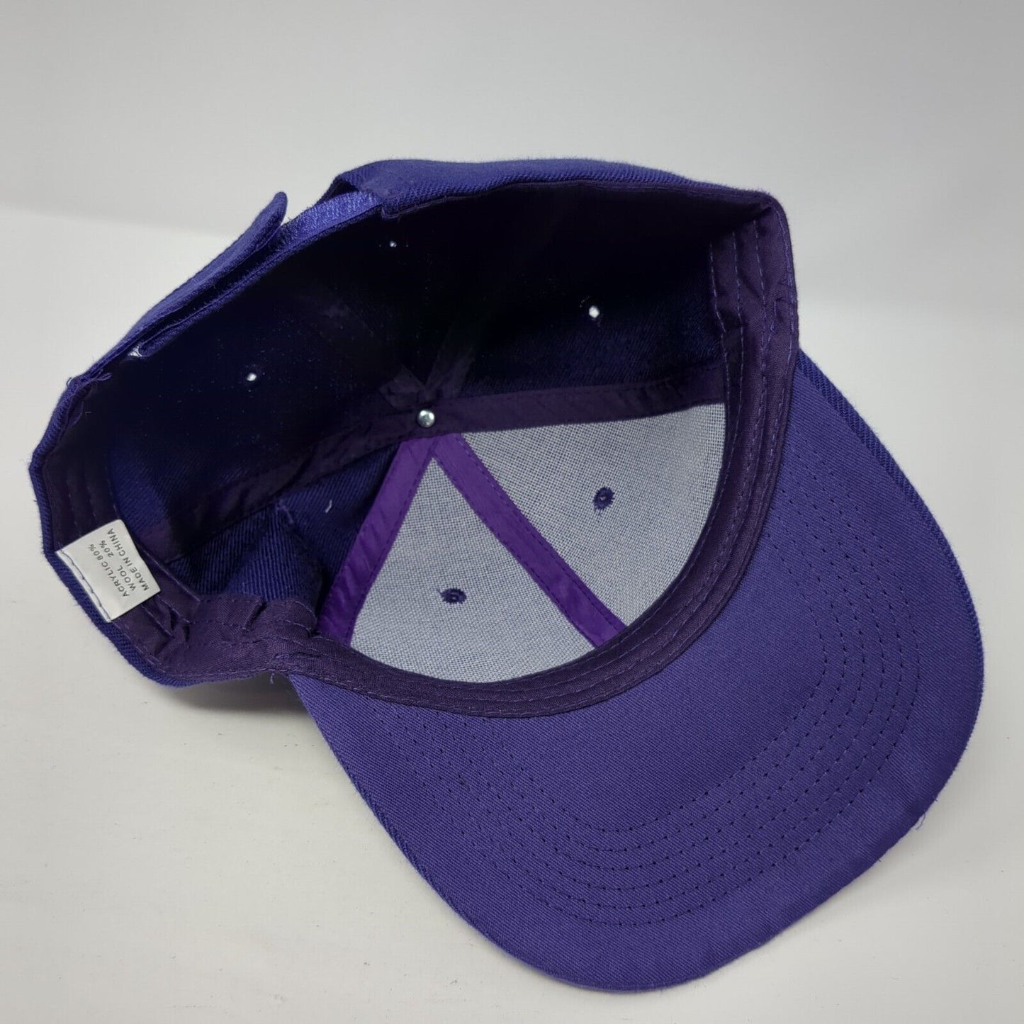 Unbranded Strapback Hat Purple One Size Adjustable Blank 6 Panel