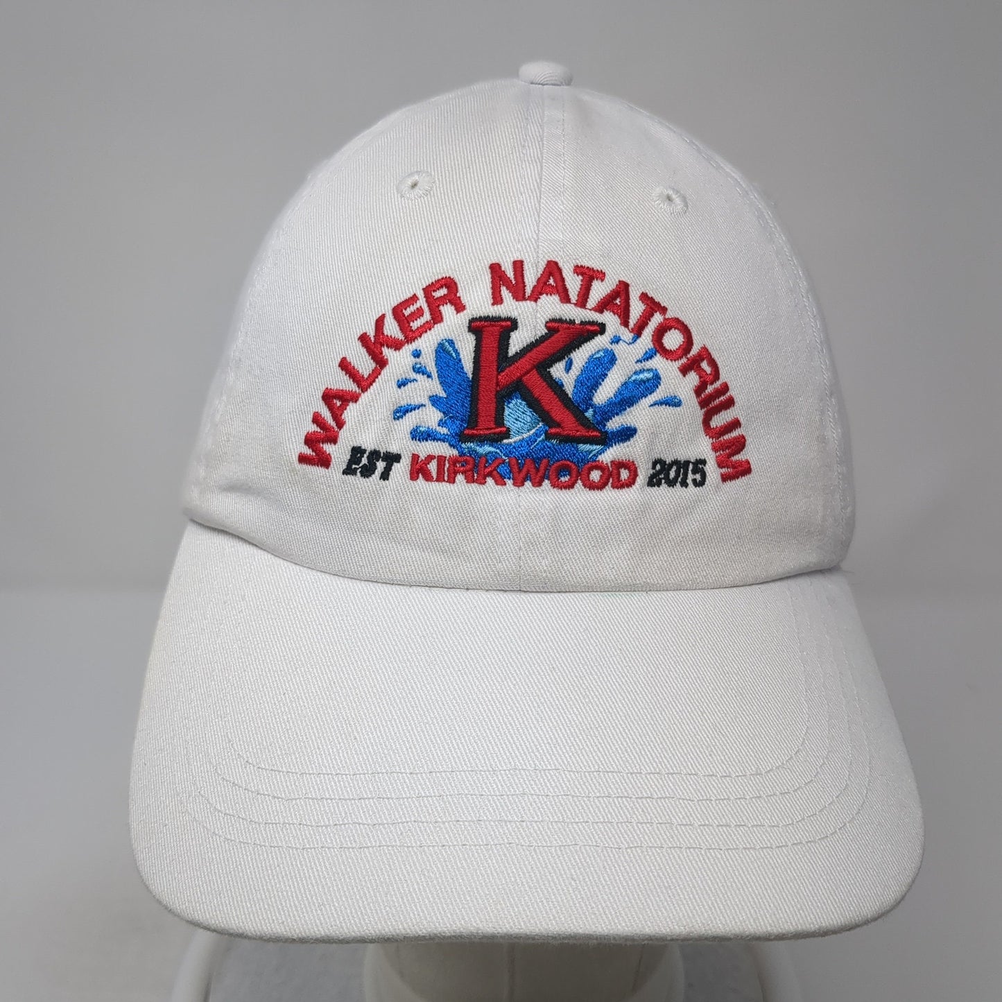 Walker Natatorium Kirkwood Est 2015 Baseball Cap White OS Adjustable Cap America