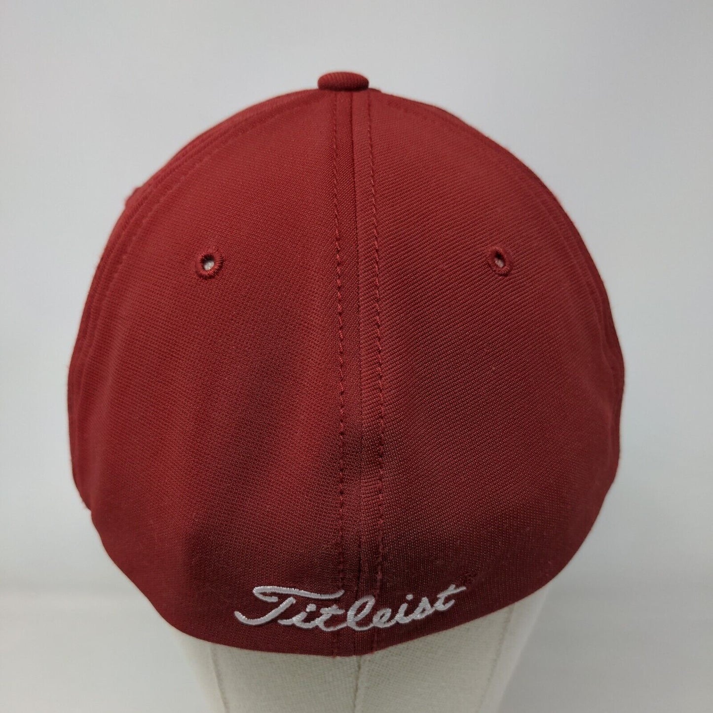 Titleist Fitted Hat Red Large-XL Embroidered 6 Panel Vent Holes