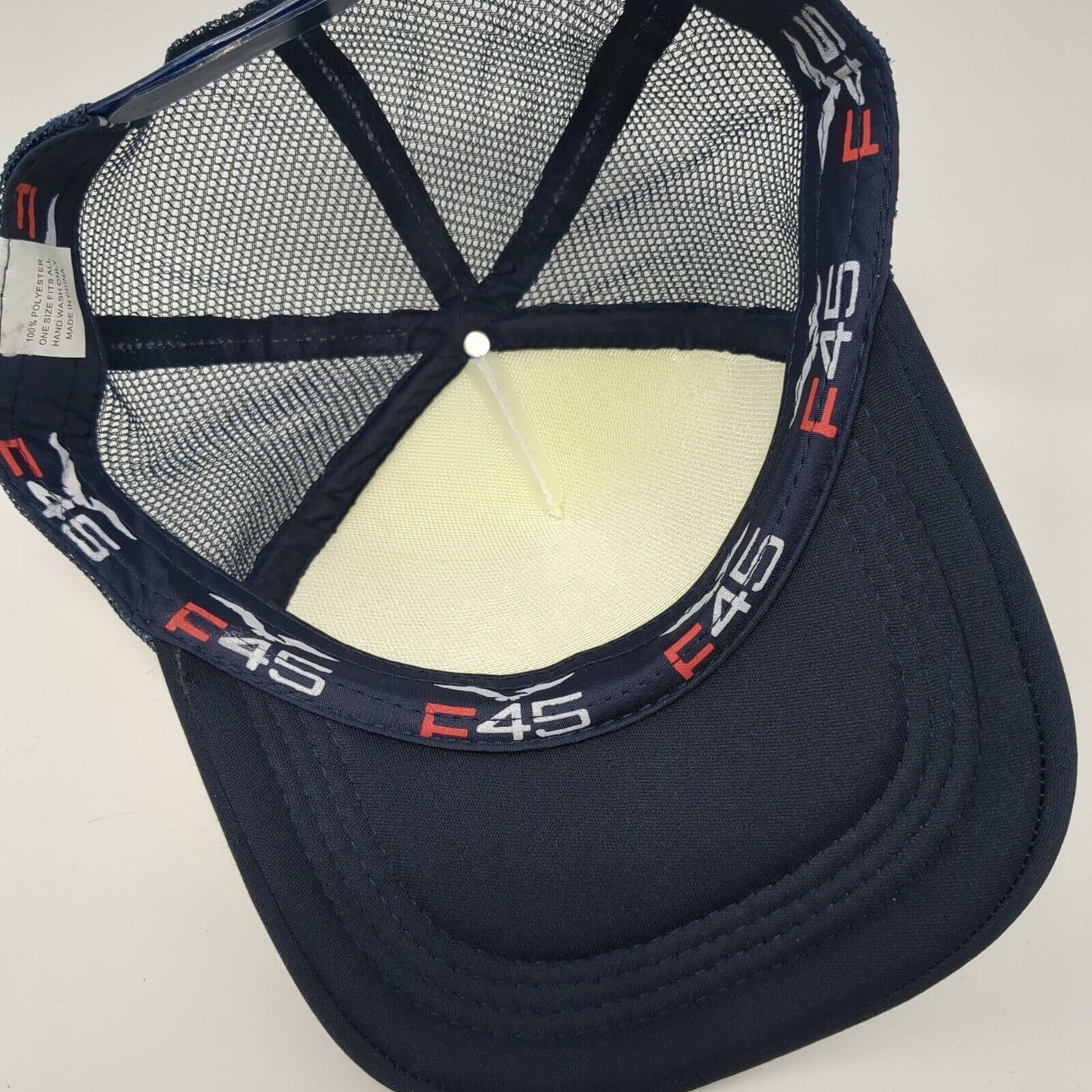 Functional 45 Training Snapback Trucker Hat Blue One Size Adjustable Mesh Back