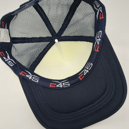 Functional 45 Training Snapback Trucker Hat Blue One Size Adjustable Mesh Back