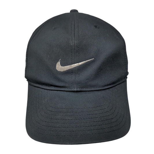 Nike Swoosh Slideback Hat Black Large/XL Embroidered Club Cap Dri-Fit