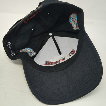 Gifts of Fortune 5 Panel Black One Size Hat Skull Headdress Snapback Warriors