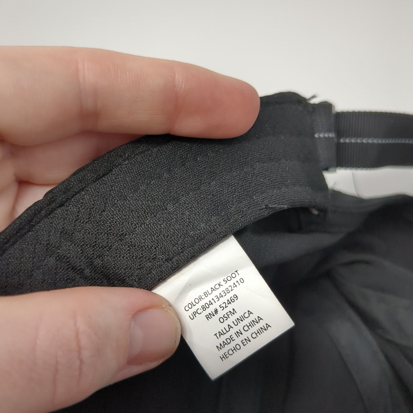 Unbranded Claspback Hat Cap Soot Black Blank One Size Adjustable