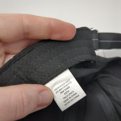 Unbranded Claspback Hat Cap Soot Black Blank One Size Adjustable