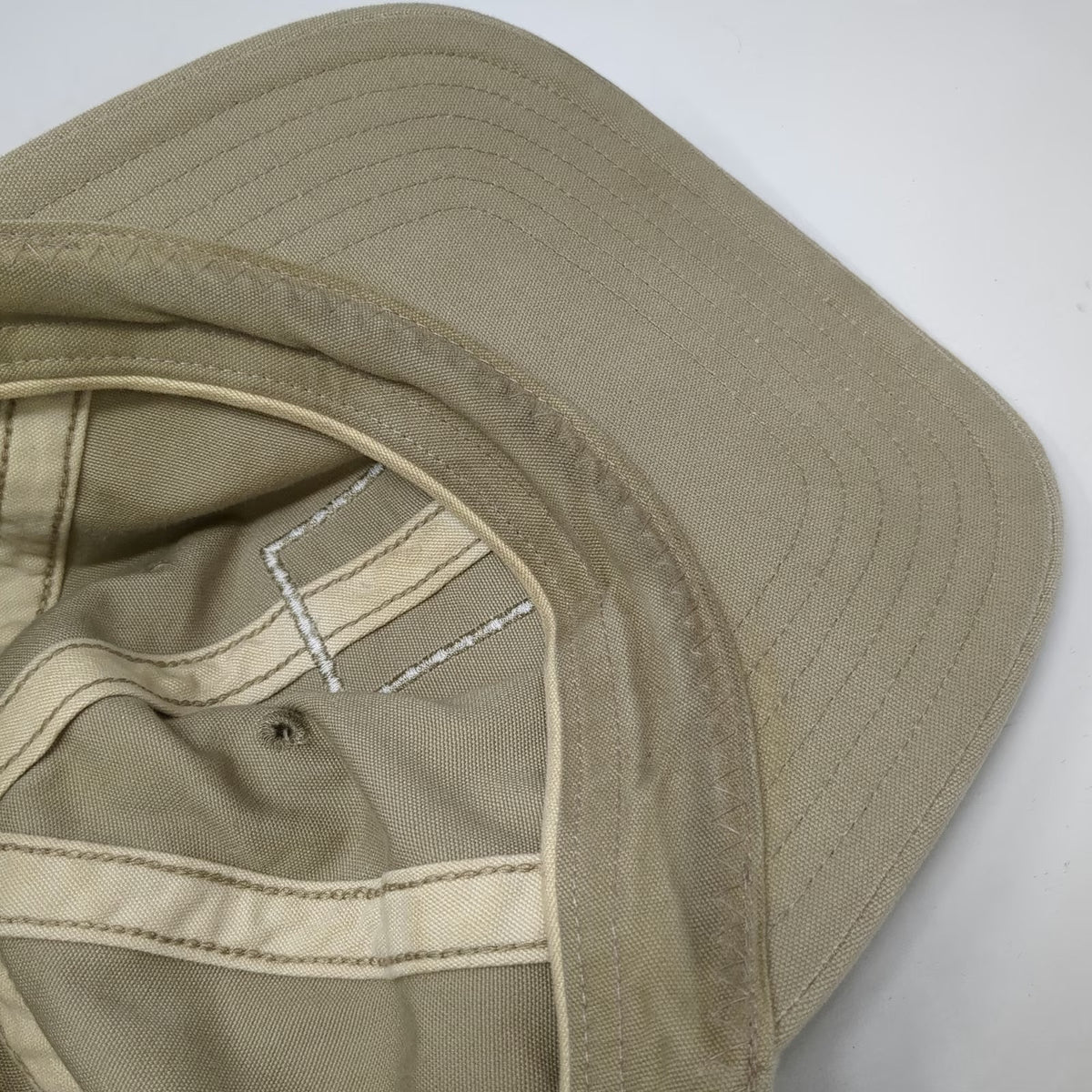 Nautica Baseball Cap Beige One Size N-83 Patch Adjustable Slideback Cotton Hat