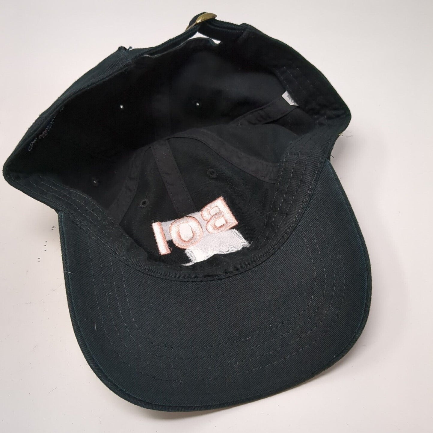 BOI Hoopla Slideback Hat Black OSFA Adjustable Embroidered Cap America