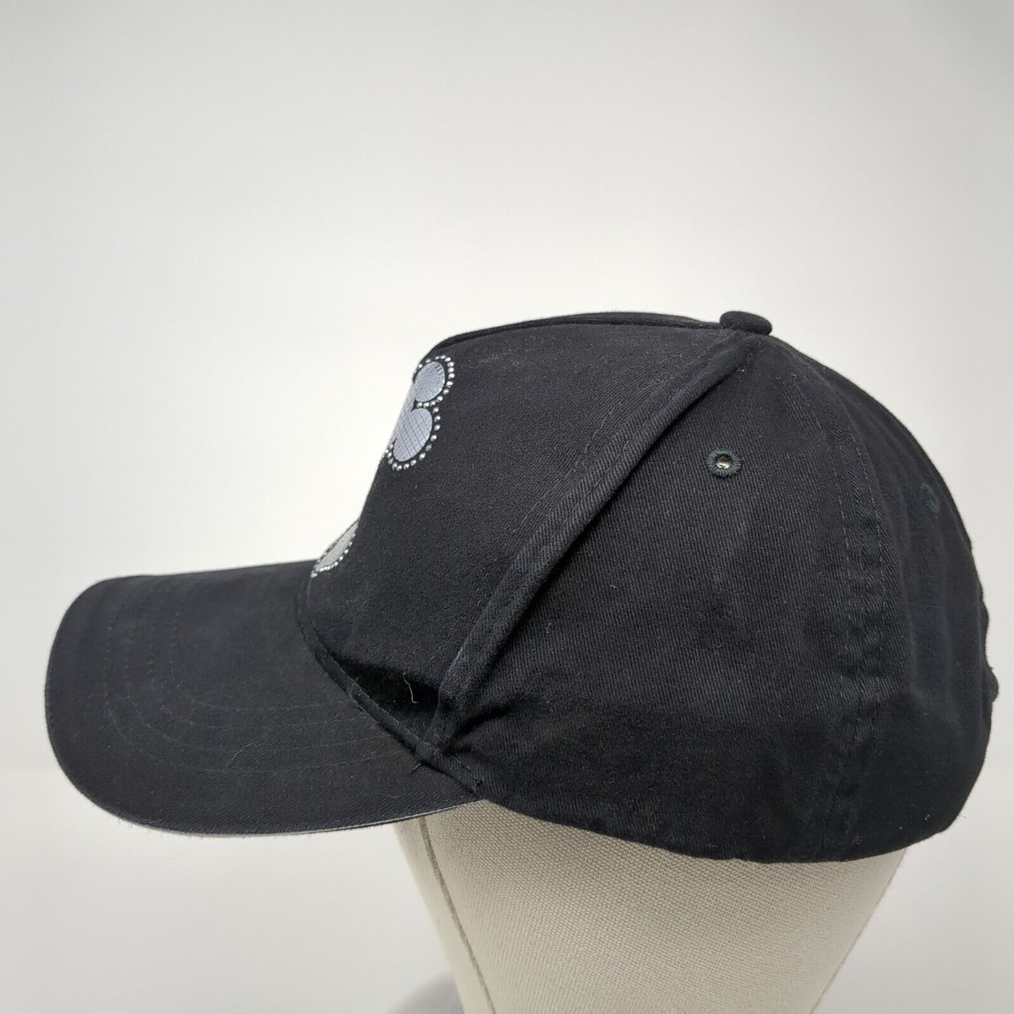 Mickey Mouse Bling Strapback Hat Black One Size Adjustable Rhinestone