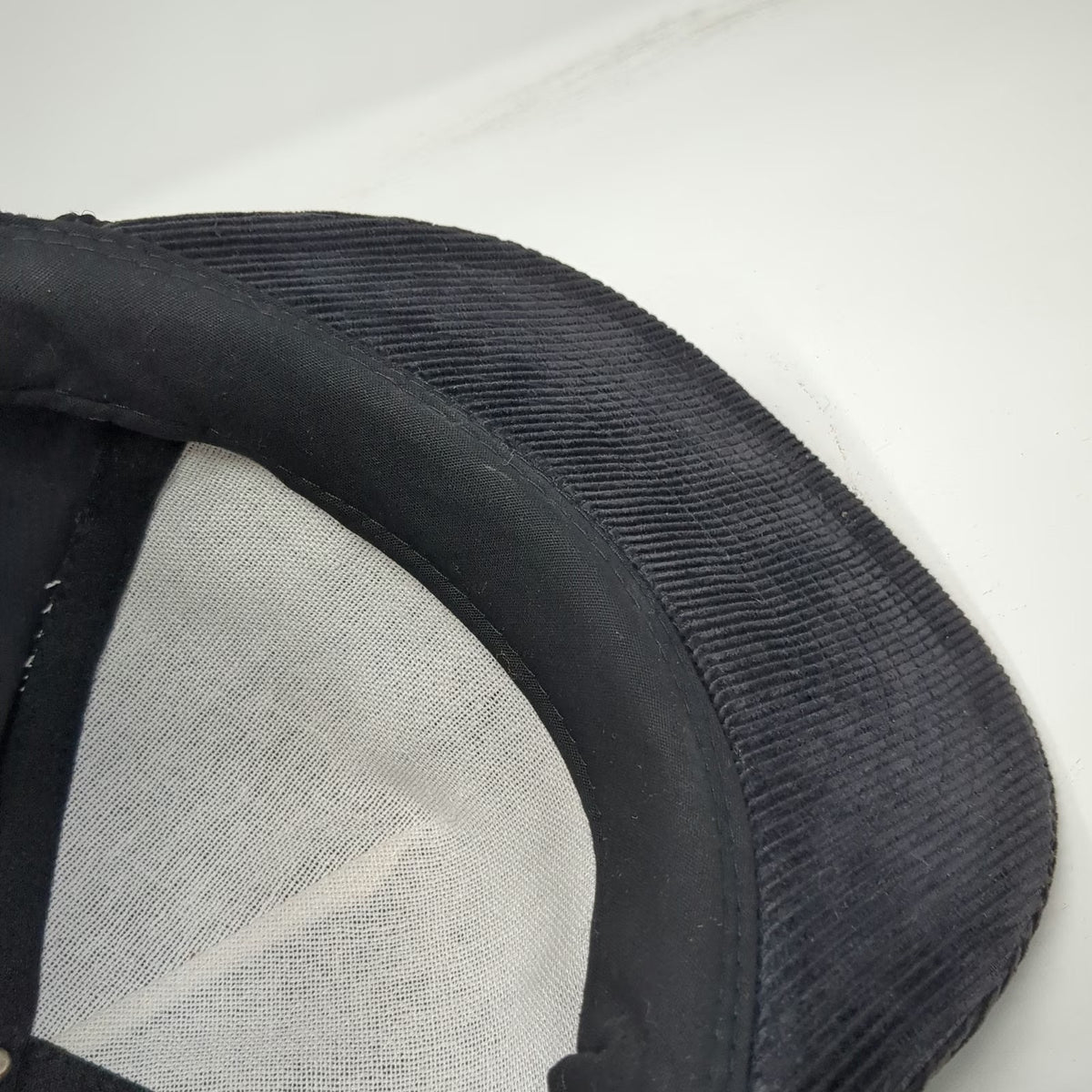 Nissin 5 Panel Black Hat One Size Corduroy Rope Brim Chevrolet Edmark Bowtie
