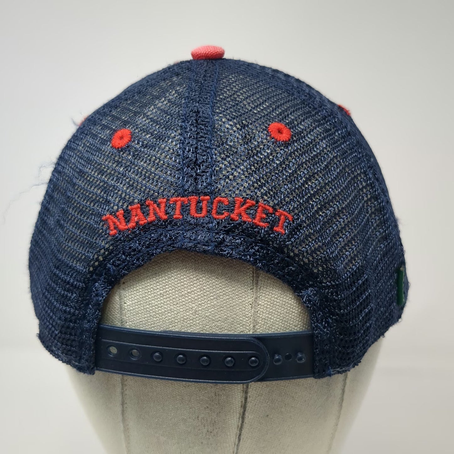 Legacy Trucker Hat Red Blue One Size Nantucket Island Map Snapback Mesh