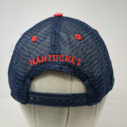 Legacy Trucker Hat Red Blue One Size Nantucket Island Map Snapback Mesh