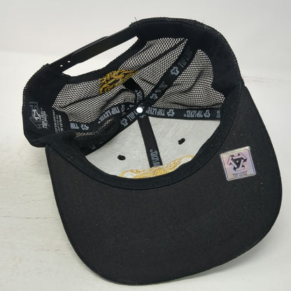 Top Level Snapback Hat Black One Size Mesh Back Zacatecas Mexico Eagle Emblem