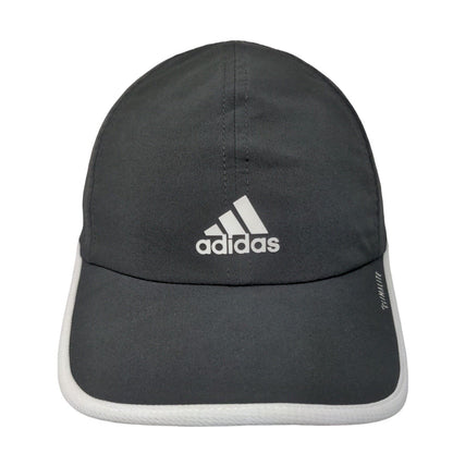 Adidas 3 Stripes Climalite Strapback Hat Gray One Size Adjustable