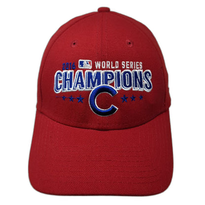 Chicago Cubs MLB New Era Baseball Cap Red L 2016 World Series Champions Hat 3930