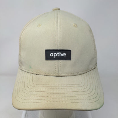 Aptive Strapback Hat Tan One Size Adjustable Laser Cut Solid 6 Panel