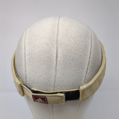 Adidas Strapback Sun Visor Hat Tan One Size Adjustable Embroidered