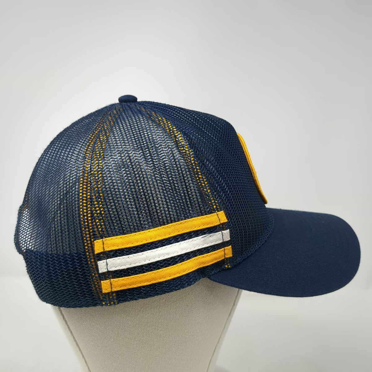 Nuthin Fancy Co. Trucker Hat Blue One Size Mesh Snapback Stripes Almost Heaven