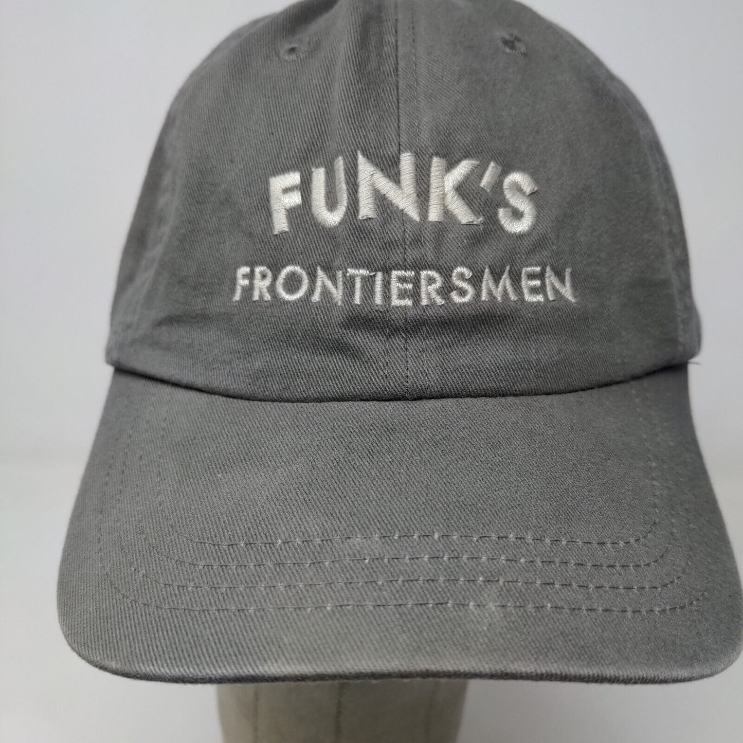 Funk's Frontiersman Men's Slideback Hat Gray Size OSFA Embroidered Logo