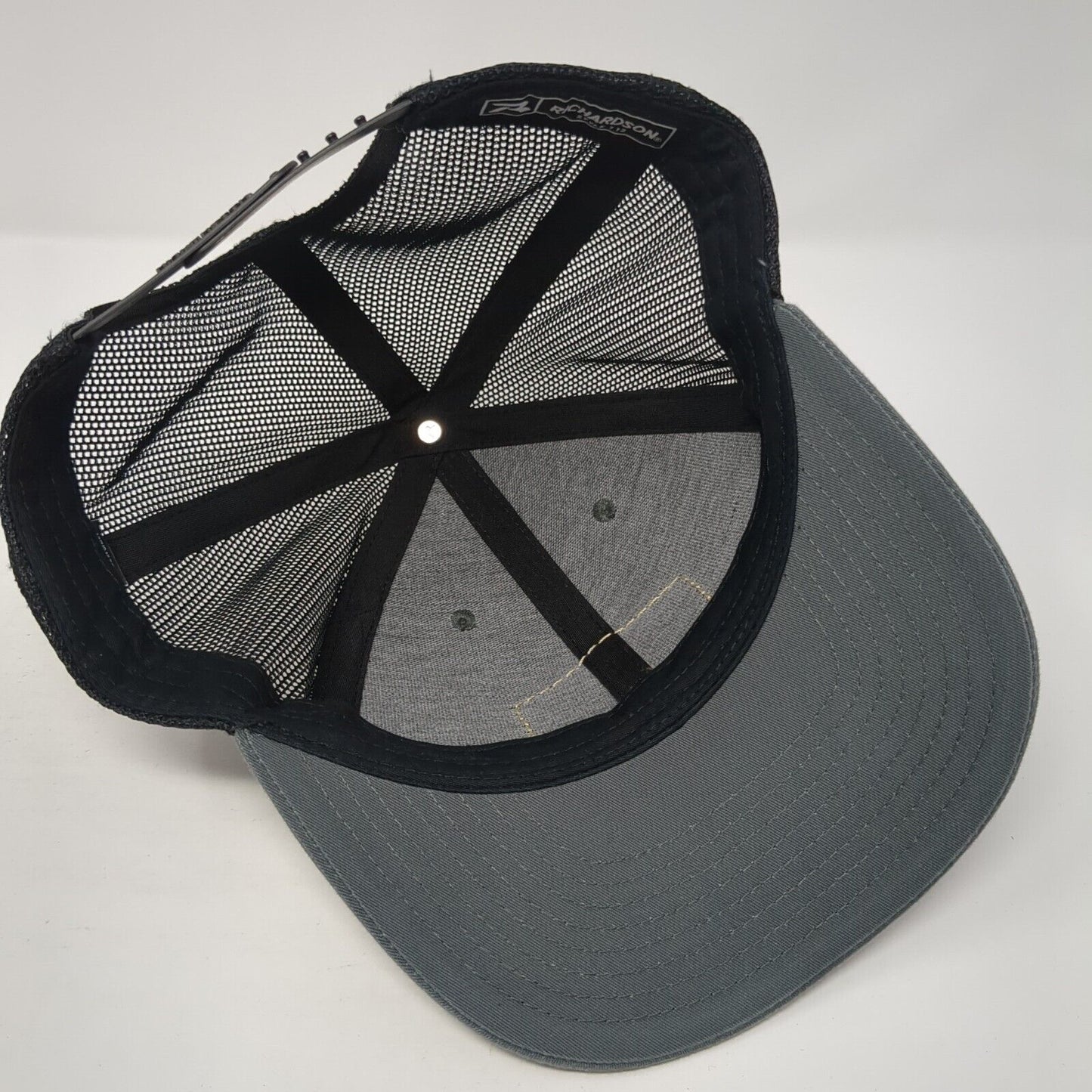 Trout Snapback Trucker Hat Gray One Size Adjustable Mesh Back Richardson