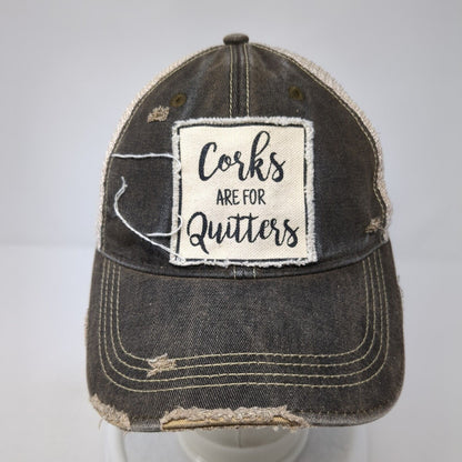 Corks Are For Quitters Snapback Trucker Hat Multi One Size Distressed Headmost
