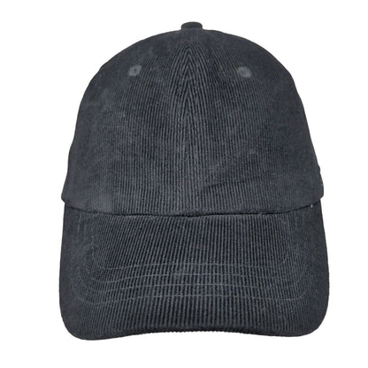 Just Do You Slideback Hat Black One Size Adjustable Corduroy 6 Panel Blank
