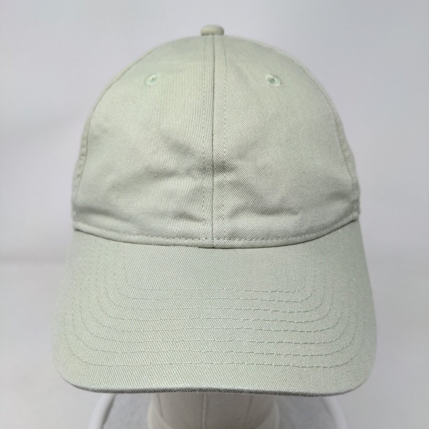 H&M Slideback Hat Green One Size Adjustable Vented Holes Cotton Blank