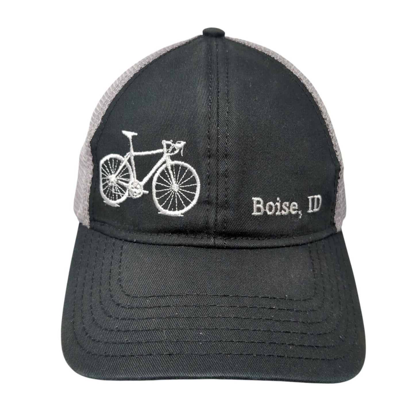 Bicycle Boise ID Snapback Mesh Back Trucker Hat Black One Size Otto