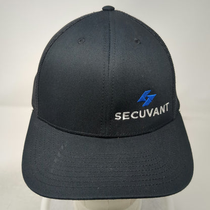 Richardson Trucker Hat Black One Size Secuvant Embroidered Logo Mesh Snapback