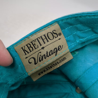 K-Bethos Icon Clothing Blue One Size Baseball Cap Frayed Patch Embroidered Hat