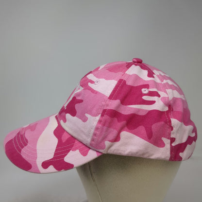 Anvil Baseball Cap Pink Camo One Size Embroidered YMCA Hat Adjustable Strapback