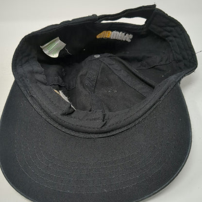Subway Baseball Cap Hat Black One Size Embroidered Logo Adjustable Strapback