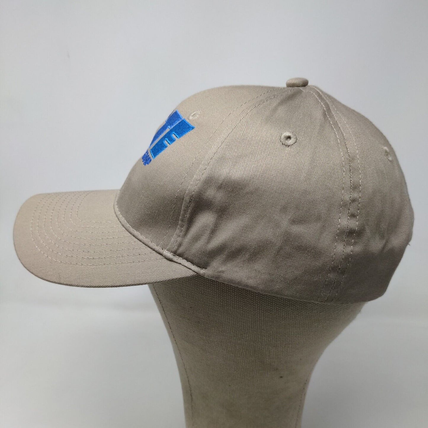 Port & Company Men's Strapback Hat Tan Adjustable RTE Manufacturing Logo