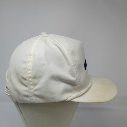 Goodyear Trucker White Vintage Rope Brim Snapback Hat Embroidered Logo Graphic