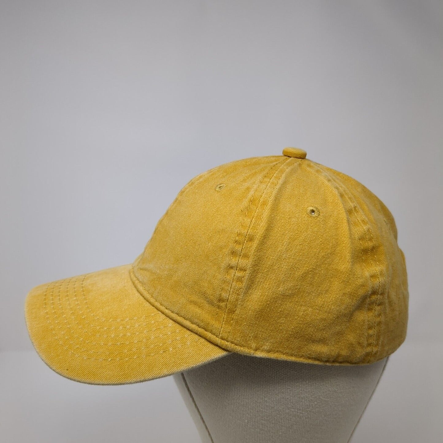 Unbranded Slideback Hat Yellow One Size Adjustable Blank 6 Panel Solid