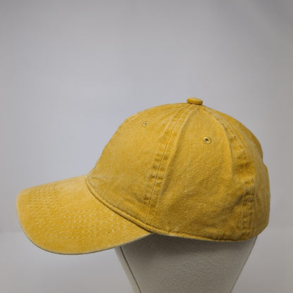 Unbranded Slideback Hat Yellow One Size Adjustable Blank 6 Panel Solid