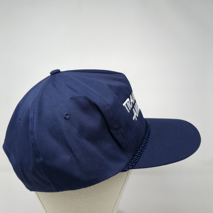 Transport America Snapback Rope Hat Blue One Size Embroidered Nissin