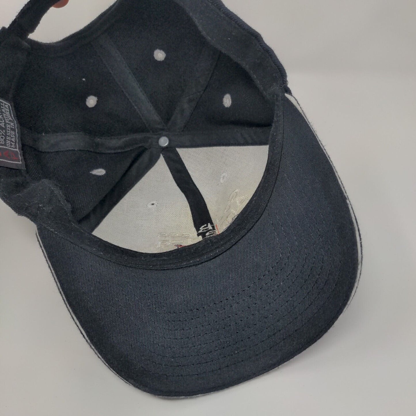 God Bless America Strapback Hat Blue OSFA Adjustable Embroidered Patriotic CAP