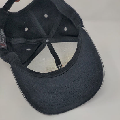 God Bless America Strapback Hat Blue OSFA Adjustable Embroidered Patriotic CAP