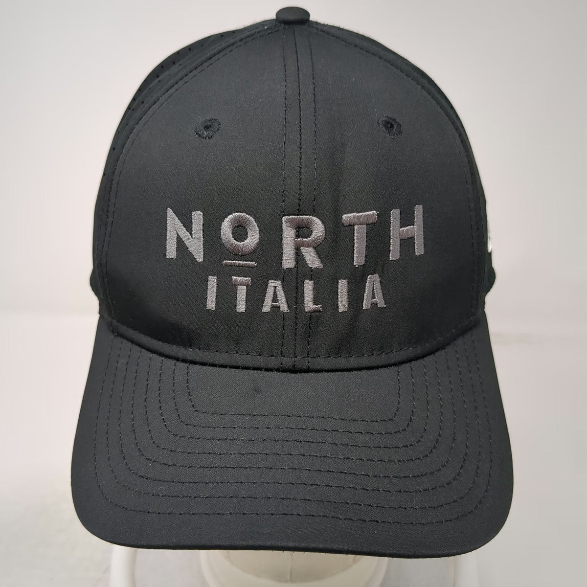 New Era Trucker Hat Black OSFM North Italia Perforated Mesh Snapback 9SEVENTY