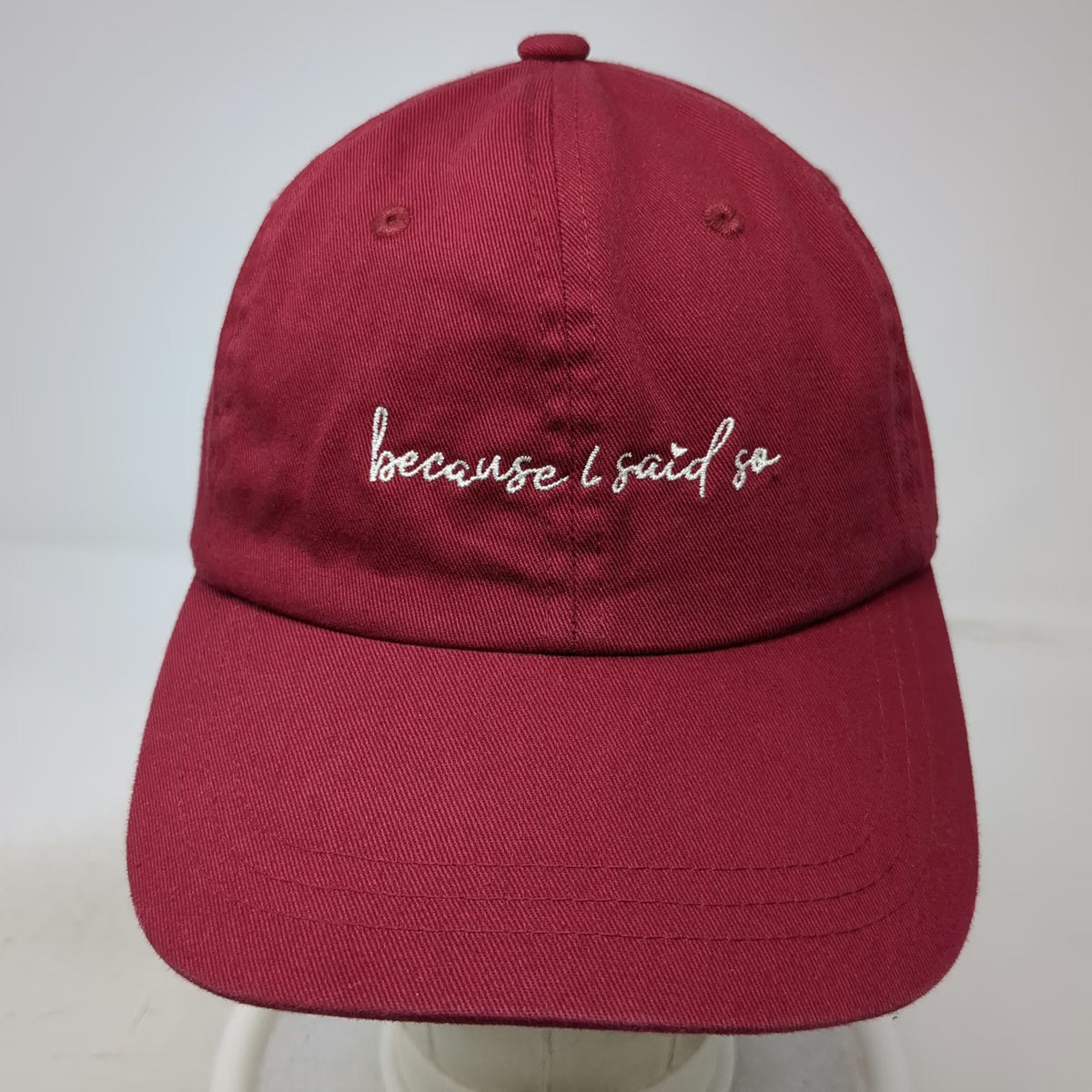 Universal Thread Baseball Cap Red One Size Because I Said So Embroidered Hat