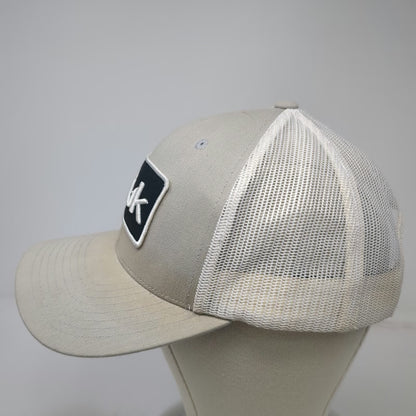Huk Trucker Hat Gray One Size Mesh Back Fishing Logo Snapback Curved Brim Patch