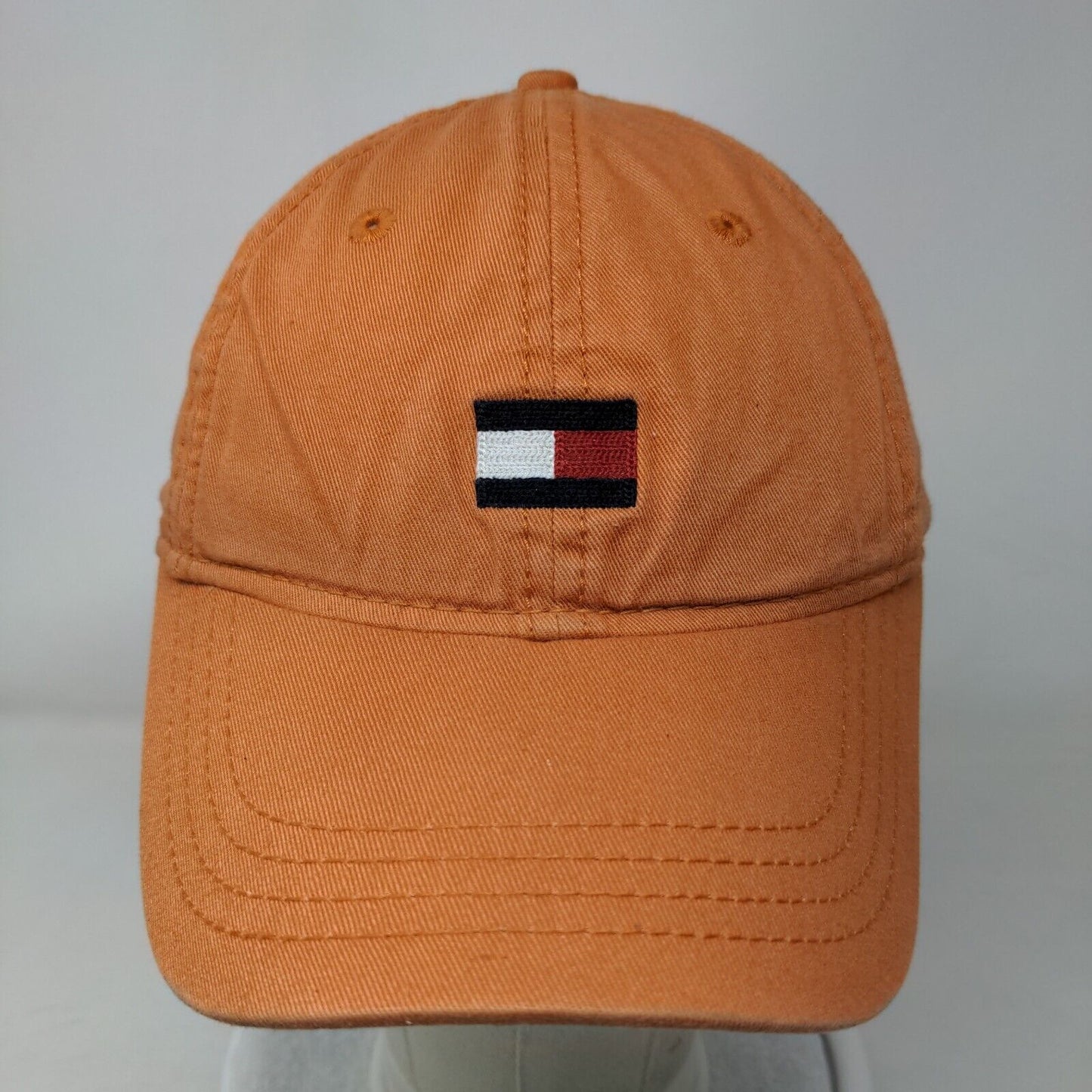 Tommy Hilfiger Slideback Hat Brownish-Orange One Size Embroidered 6 Panel