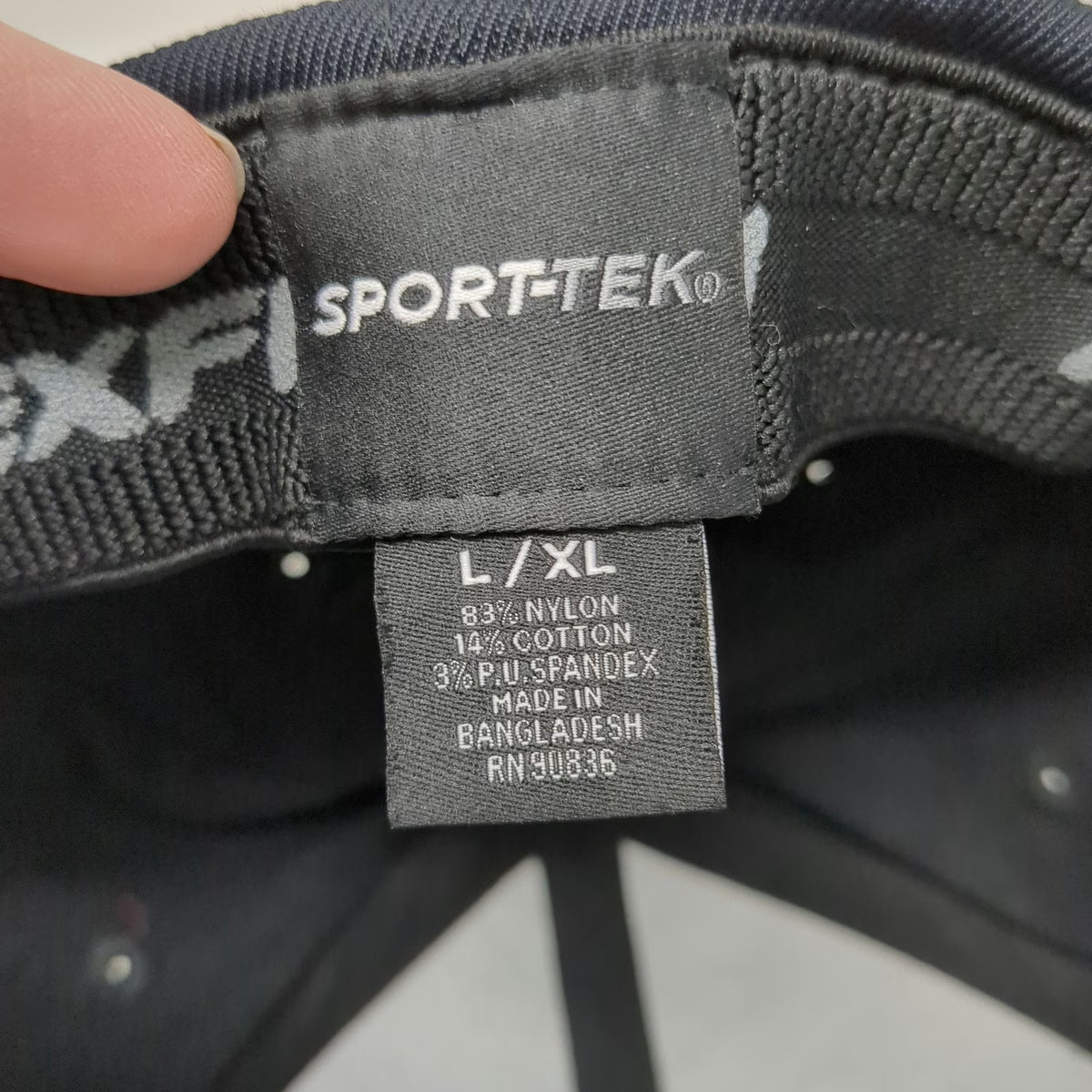 Sport-Tek Baseball Cap Black XL Flexfit Embroidered Quality Electric Logo Hat