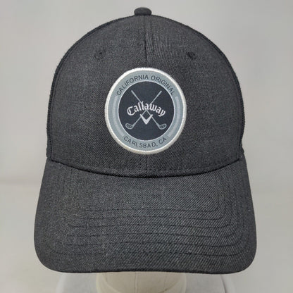 Callaway Snapback Mesh Back Trucker Hat Black One Size Adjustable