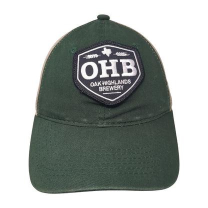 OHB Oak Highlands Brewery Strapback Trucker Hat Green One Size Mesh Back
